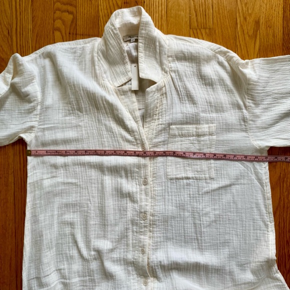Madewell | Cream Cotton Gauze Button-up Caftan Duster Cover-up | Sz M - Picture 10 of 10